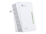 TP-LINK AV600 2-port Powerline WiFi Extender 500Mbps Powerline datarate 300Mbps wireleses N Plug and Play 2 fast ethernet port