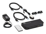 EATON TRIPPLITE Commutateur KVM 2 ports DisplayPort/USB 4K 60 Hz HDR HDCP 2.2 IR DP 1.4 partage USB câbles USB 3.0
