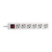 LINDY Mains 6 way gang socket on/off