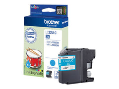 BROTHER LC22UC Cartouche de encre Cyan, 1200 pages pour DCP-J785DW et MFC-J985DW