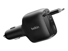 BELKIN BOOST CHARGE 75W Car Charger with Retractable USB-C Cable