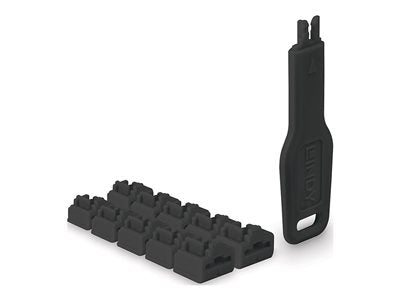 LINDY RJ45 Port Locks Black 10x + 1 Key