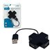 MCL Mini hub 4 ports USB 2.0 - Noir
