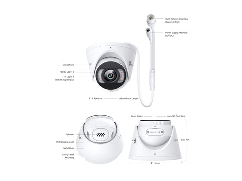 TP-LINK 5MP Full-Color Turret Network Camera