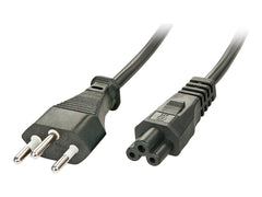 LINDY 2m Swiss to IEC C5 Power Cable