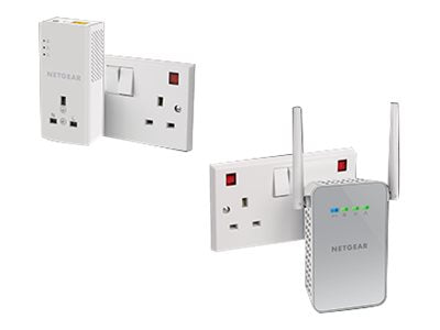 NETGEAR Pack de 1 Point acces Wifi CPL (PLW1000) + 1 adapateur CPL Gigabit sans prise (PLP1000)
