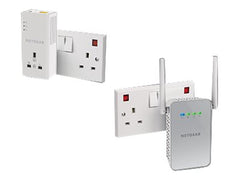 NETGEAR Pack de 1 Point acces Wifi CPL (PLW1000) + 1 adapateur CPL Gigabit sans prise (PLP1000)