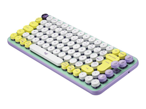 LOGITECH POP Keys Wireless Mechanical Keyboard With Emoji Keys - DayDream Mint Central (FR)