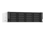 QNAP 16-bay Rackmount NAS AMD Ryzen V1000 series V1500B 4C/8T 2.2GHz 16Go DDR4 RAM 2x2.5GbE LAN optional 10GbE & M.2 NVMe/SATA