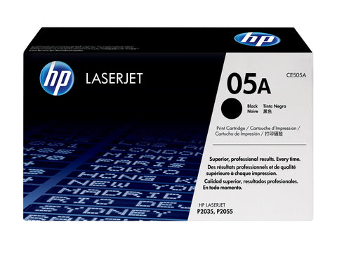 HP 05A original LaserJet Toner cartridge CE505A black standard capacity 2.300 pages 1-pack Smart Printing TechnologY