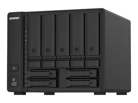QNAP TS-932PX-4G 9-Bay NAS AL324 4Go DDR4 SODIMM 5x3.5p 4x2.5p drive slots 2x10GbE SFP+ LAN 2x2.5GbE LAN 3xUSB 3.2 Gen1