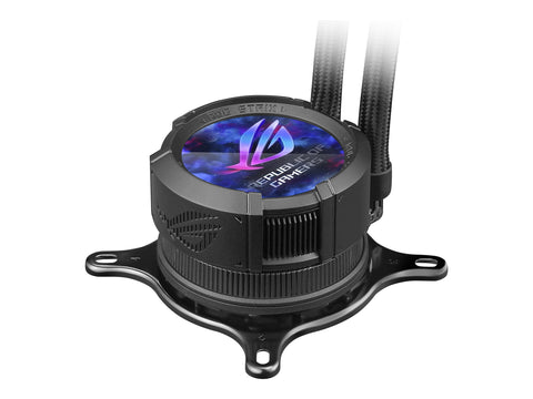 ASUS ROG Strix LC III ARGB LCD all-in-one CPU liquid cooler with 2.1 IPS LCD Aseteks new Gen7 v2 pump and premium ROG ARGB fans