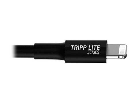 EATON TRIPPLITE USB-A to Lightning Sync/Charge Cable MFi Certified - Black M/M USB 2.0 3ft. 0.91m
