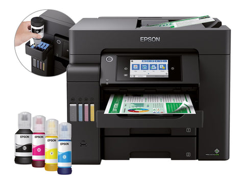 EPSON EcoTank ET-5855 MFP colour inkjet ITS A4 25ppm Print 550sheets USB LAN Wi-Fi Black