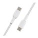 BELKIN Câble tressé USB-C USB-C 1m blanc