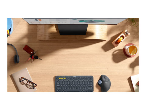 LOGITECH ERGO M575 for Business Trackball right-handed optical 5 buttons wireless Bluetooth Bolt USB receiver graphite