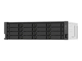 QNAP 16-bay Rackmount NAS AMD Ryzen V1000 series V1500B 4C/8T 2.2GHz 16Go DDR4 RAM 2x2.5GbE LAN optional 10GbE & M.2 NVMe/SATA