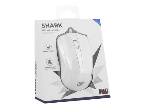 TNB SHARK - Wired optical mouse - white