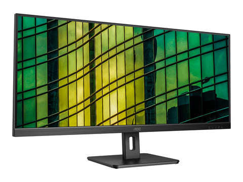 AOC U34E2M  Écran LED - 34" - 3440 x 1440 WQHD @ 100 Hz - VA - 300 cd/m² - 4000:1 - 4 ms - 2xHDMI, DisplayPort - noir