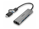LINDY USB 3.2 Gen 1 Hub & Gigabit Ethernet Converter