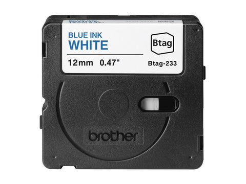 BROTHER BTAG233 Ribbon 12MM Blue on White