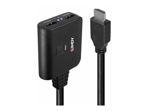 LINDY 2 Port HDMI 4K60 Splitter Cable