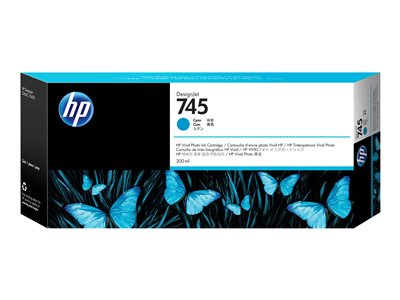 HP 745 Cartouche d encre Cyan 300 ml