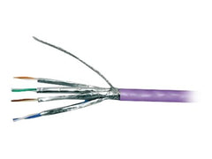 MCL Cat6A twisted pair S/FTP LSZH patch cable 100m Purple