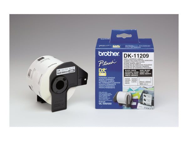BROTHER P-TOUCH DK-11209 die-cut adress label small 29x62mm 800 labels