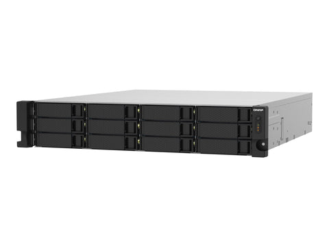QNAP TS-1232PXU-RP-4G 12-Bay rackmount NAS AL324 4Go DDR4 UDIMM RAM SATA 6Gb/s 2x 10GbE SFP+ 2x 2.5GbE 1x PCIe Gen2 x2 slot 250W