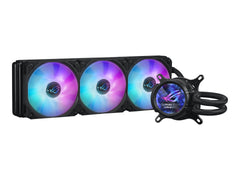 ASUS ROG Strix LC III ARGB LCD all-in-one CPU liquid cooler with 2.1 IPS LCD Aseteks new Gen7 v2 pump and premium ROG ARGB fans