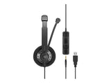 EPOS SC 75 USB MS double-sided wired headset with both 3.5 mm jack and USB connectivity