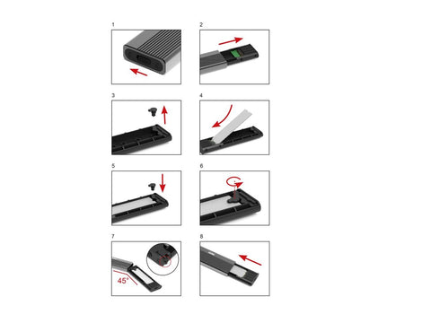 PORT DESIGNS HDD enclosure SSD / M2 - PCIE/NVME
