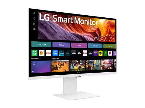 LG 32U850SA-W 31.5p Smart Monitor UHD IPS WebOS 60Hz 5ms 400cd/m2 HDMIx2 USB C PD 90W HUB USB Camera Pivot
