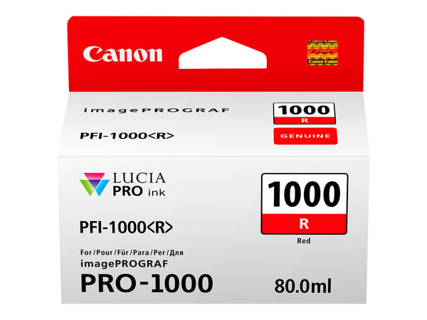 CANON 2LB PFI-1000r Ink Red Standard Capacity 80ml 1-pack iPF1000