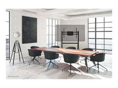 NEOMOUNTS FL50-525BL1 Support au sol mobile pour écran 55-86p - étagère multimédia incluse - installation rapide - TÜV