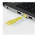 LINDY RJ45 Port Locks YELLOW 10x + 1 Key
