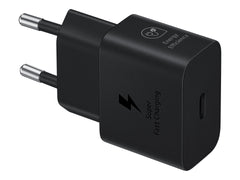 SAMSUNG fast charger USB-C 25W with data cable black