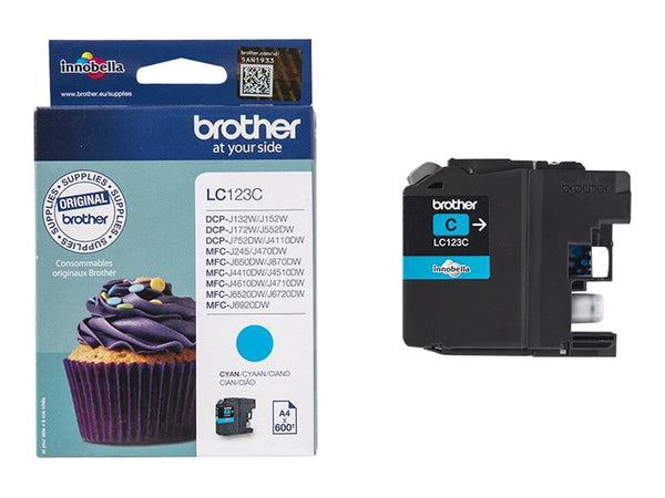 BROTHER LC-123 cartouche dencre cyan capacité standard 600 pages pack de 1