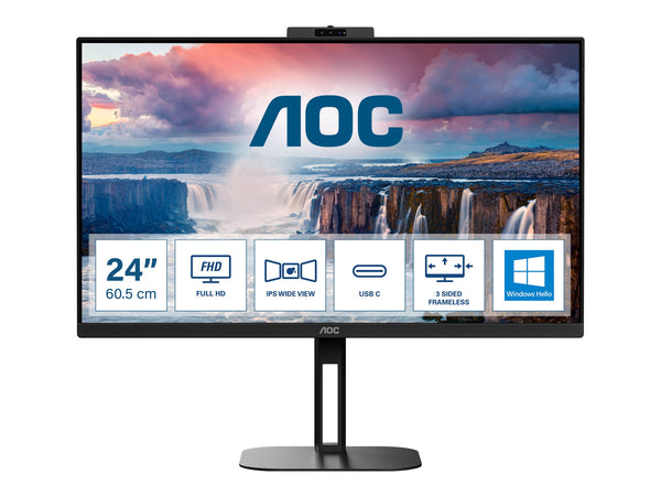 AOC 24V5CW/BK 23.8p monitor HDMI DP USB