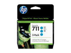 HP 711 original Ink cartridge CZ134A cyan standard capacity 3-pack