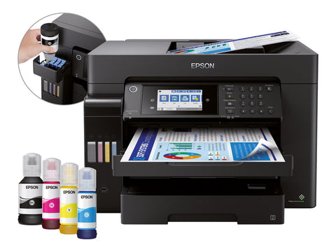 EPSON EcoTank ET-16655 MFP colour inkjet ITS A3 25ppm Print 550sheets USB LAN Wi-Fi Black