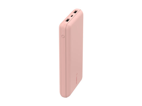 BELKIN Powerbank 20K 15W USB-C cable inclus + 2 USB-A Rose