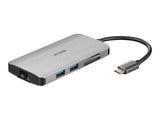 D-LINK USB-C 8-en-1 HDMI SD /microSD card reader and charging
