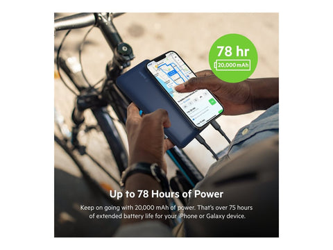 BELKIN Powerbank 20K 15W USB-C + 2 USB-A Bleu
