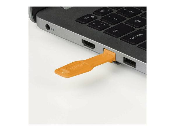LINDY RJ45 Port Blocker key Orange