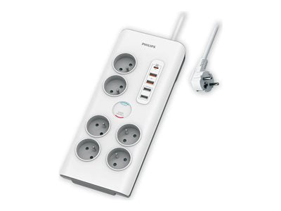 PHILIPS Rallonge multiprise 6 prises