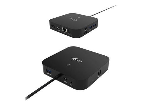 I-TEC USB-C Dual Display MST DS 1xDP 1xHDMI 1xGLAN 3xUSB 3.0 2x USB 2.0 1xUSB-C-Datei 1xAudio/Mic Jack 1x100W USB-C PD