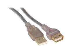 MCL Rallonge USB 2.0 type A mâle / femelle Translucide contacts OR - 3m