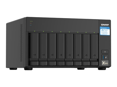 QNAP TS-832PX-4G 8-bay NAS server AL324 1.7GHz Quad Core 4Go DDR4 SODIMM Max. 16Go 2x10GbE SFP+ LAN + 2x2.5GbE